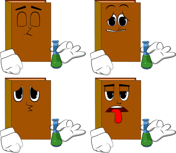 拿着试管的书。图片下载