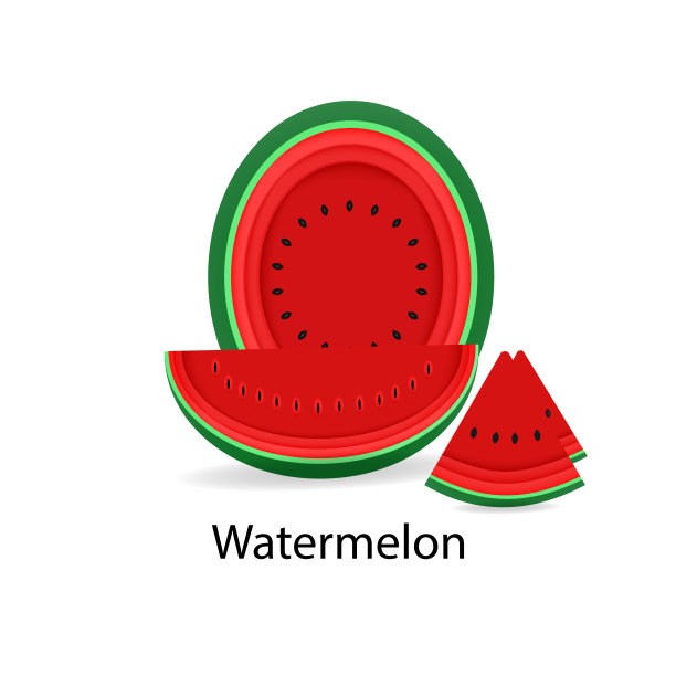 西瓜切成薄片图片下载