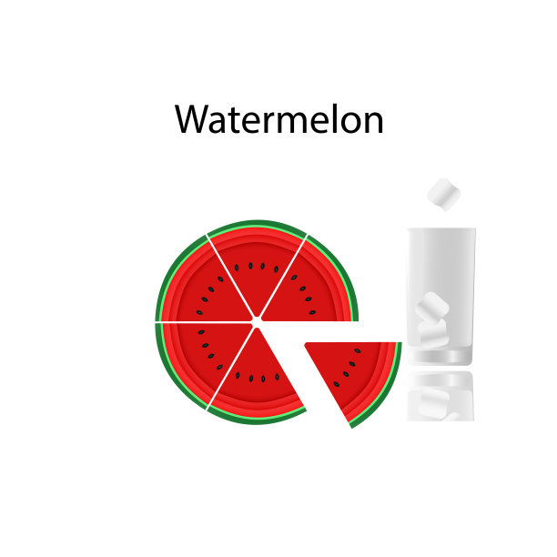 西瓜切成薄片图片下载