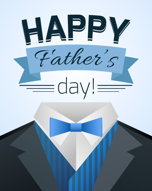 父亲节快乐插画与男士套装。图片下载