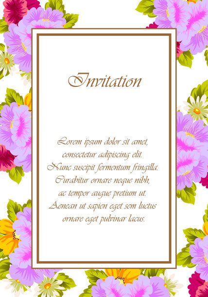 美丽的花卉框架为您的设计，贺卡，婚礼邀请，生日，派对，情人节。图片下载