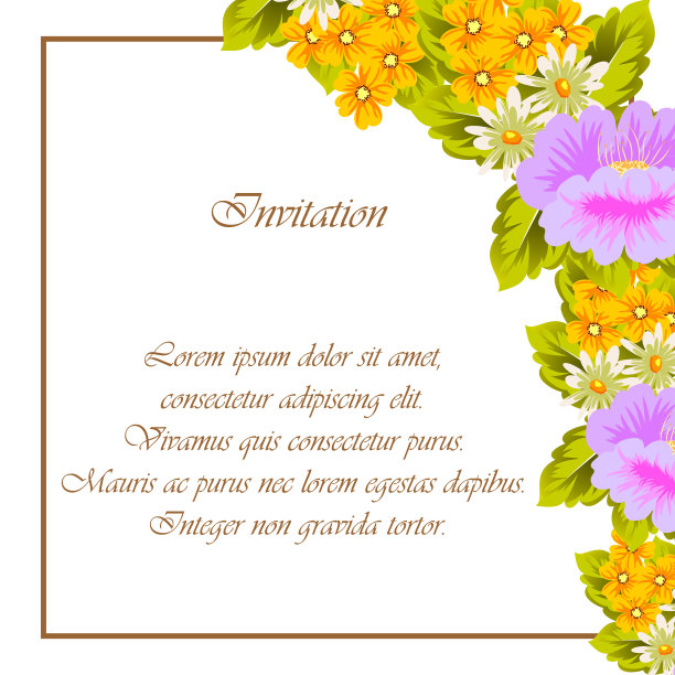 美丽的花卉框架为您的设计，贺卡，婚礼邀请，生日，派对，情人节。图片下载