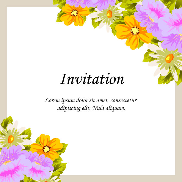 美丽的花卉框架为您的设计，贺卡，婚礼邀请，生日，派对，情人节。图片下载
