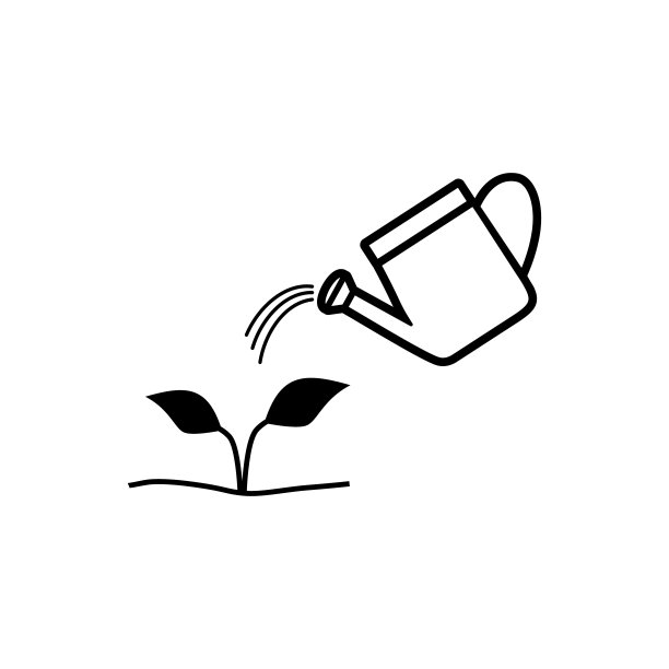 浇水植物矢量图标图片下载