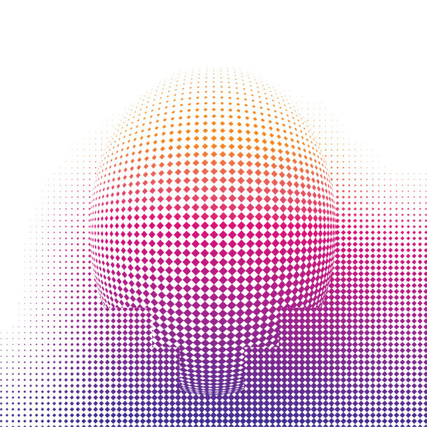 未来主义的半色调图案，形状像鸡蛋图片下载