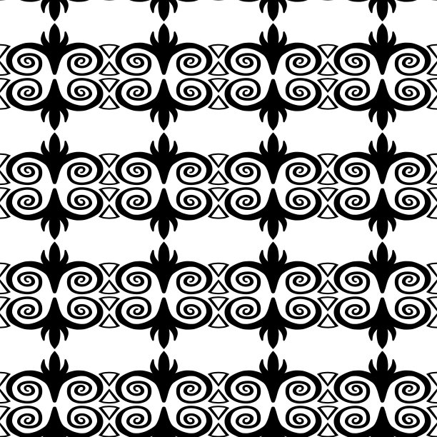 矢量仿古无缝图案图片下载