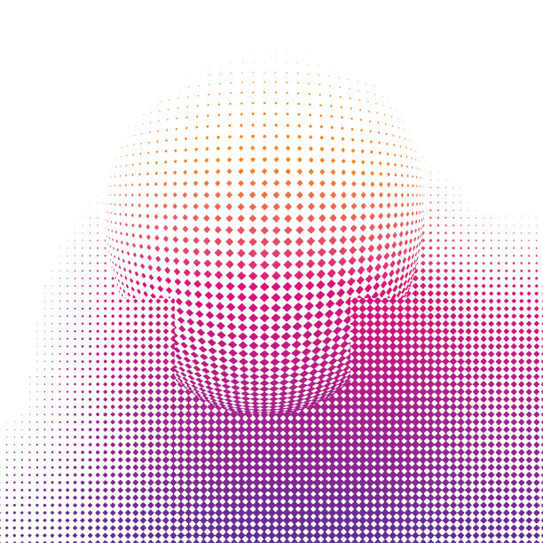未来主义的半色调图案，形状像鸡蛋图片下载