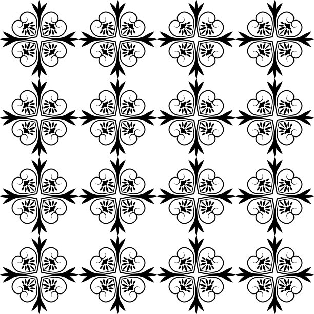 矢量仿古无缝图案图片下载