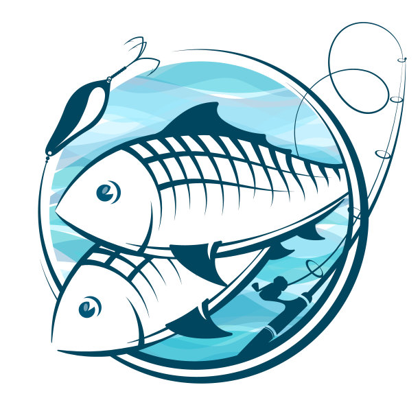 鱼和鱼竿符号图片下载