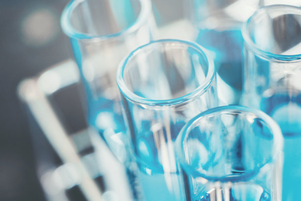 玻璃实验室化学试验。科学概念图片下载