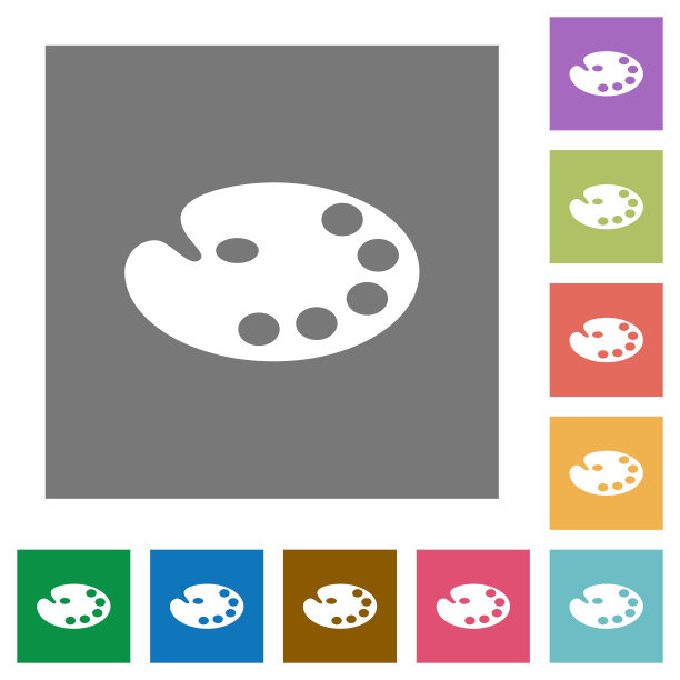 调色板上的方形图标图片下载