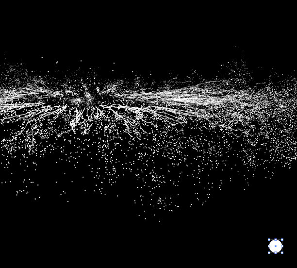 点爆炸。带有动态发射粒子的数组。摘要动态背景。矢量插图。图片下载
