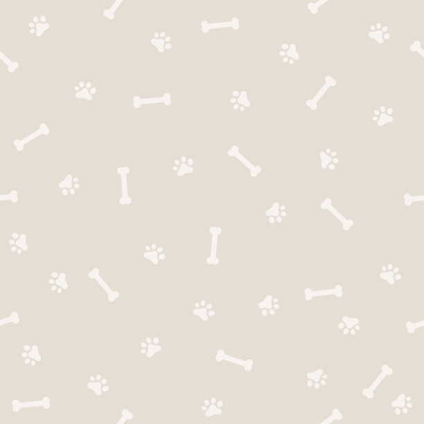 狗的足迹和骨无缝模式图片下载