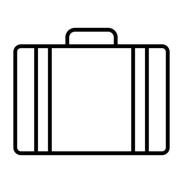 旅行袋指针线图标。向量简单最小96x96象形图图片下载