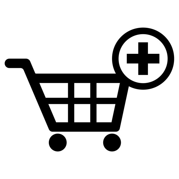 购物车加号购物矢量图标图片下载