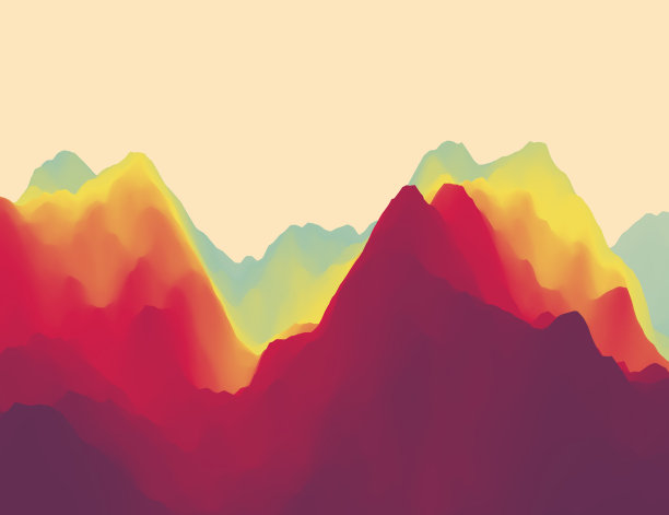 山的风景。多山的地形。矢量插图。抽象的背景。图片下载