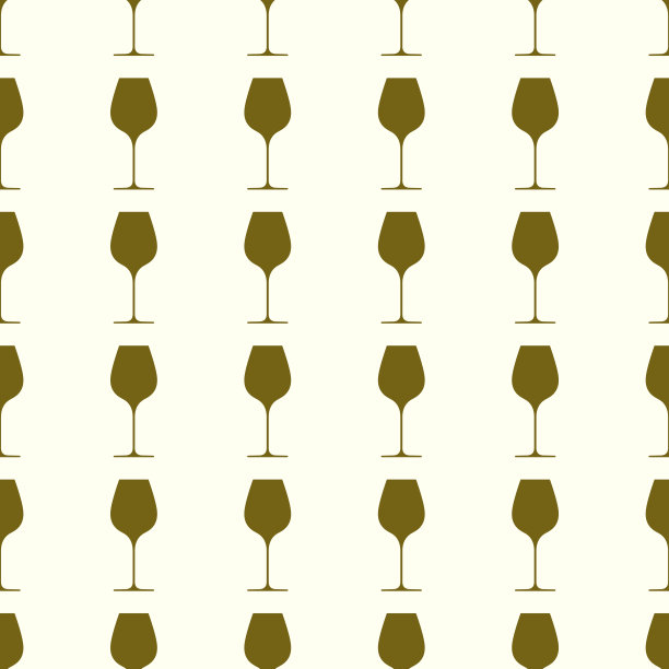 葡萄酒杯矢量插图上的无缝模式背景图片下载