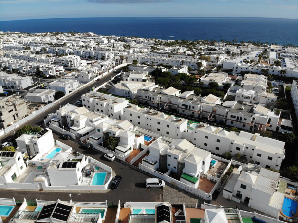 兰萨罗特岛的航拍照片图片下载