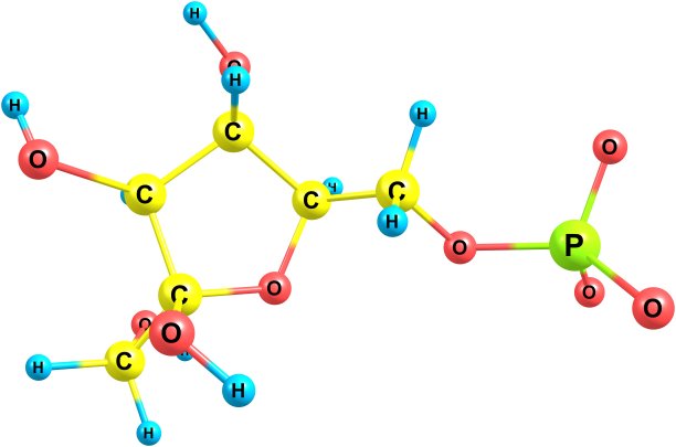 白色背景上的果糖分子结构图片下载