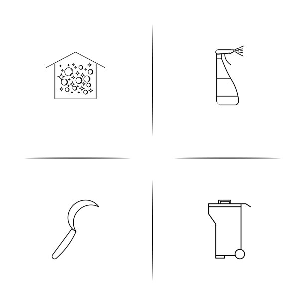 家用电器和设备简单线性图标设置。简单的轮廓图标图片下载