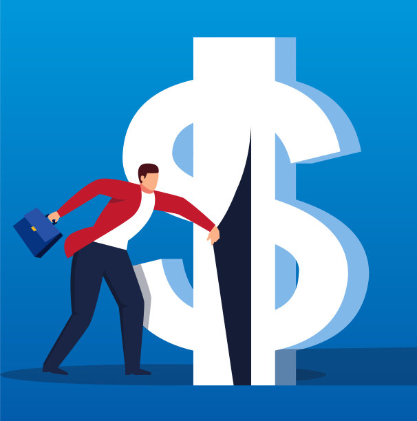 商人拉开了美元的帷幕图片下载