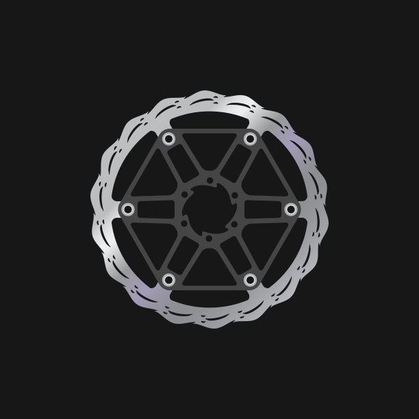 MTB自行车，自行车制动盘。现实的矢量图图片下载