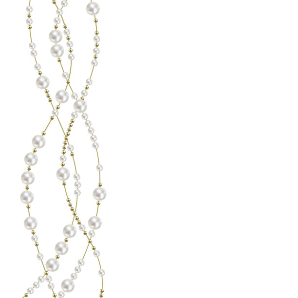 珍珠。装饰。珠子。珠宝。线程。珠子。白色黄金。时尚。图片下载