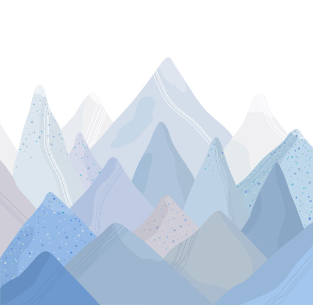 山地景观矢量插图。图片下载