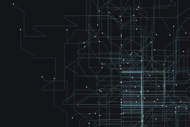 发光的抽象线条和球体的背景图片下载