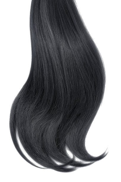 白色背景上的黑色自然头发图片下载