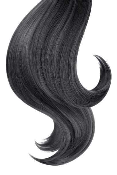 白色背景上的黑色自然头发图片下载