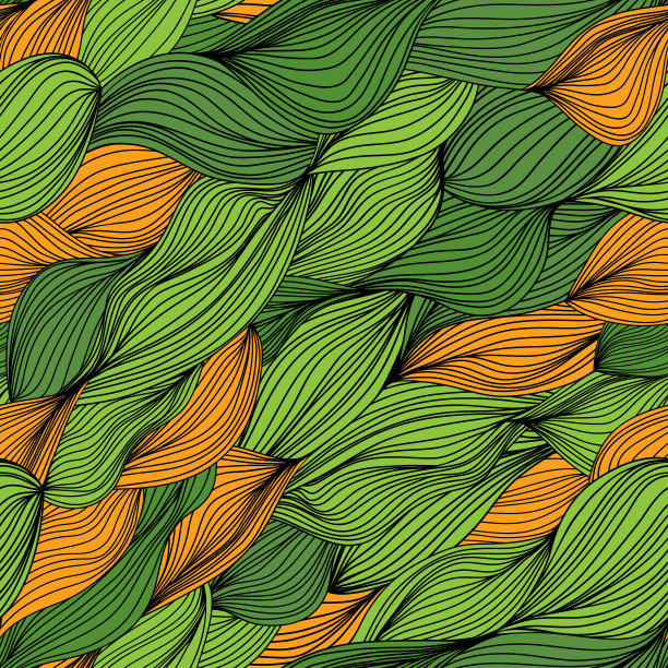 无缝彩色全手绘图案图片下载