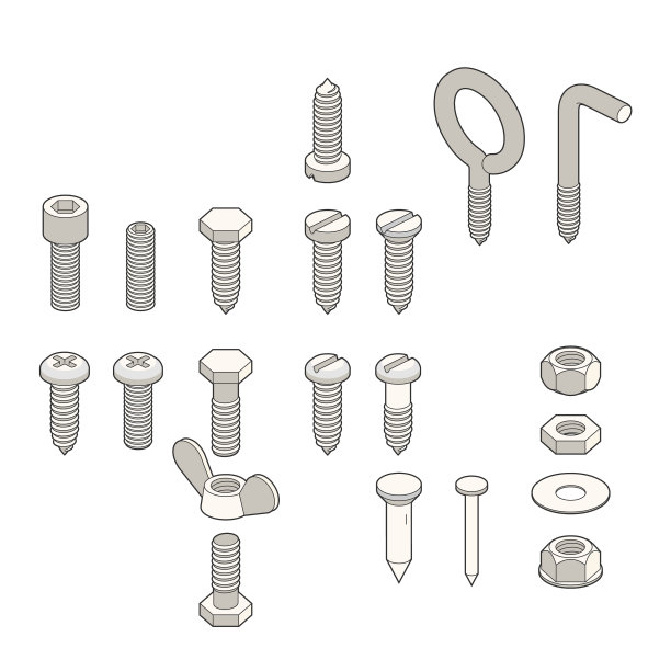 等距螺丝图片下载