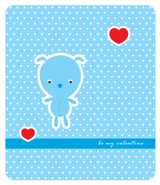 可爱的小狗情人节贺卡图片下载