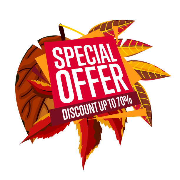 秋天出售横幅。折扣模板图片下载