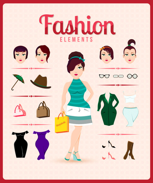 时尚女性与时尚配饰图片下载