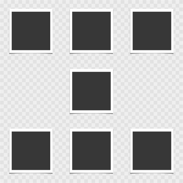 收藏相框。矢量模板为您的时尚照片或图像图片下载