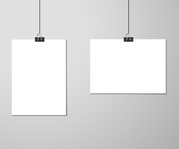 在灰色背景上用大头针清除纸张的列表。矢量图图片下载