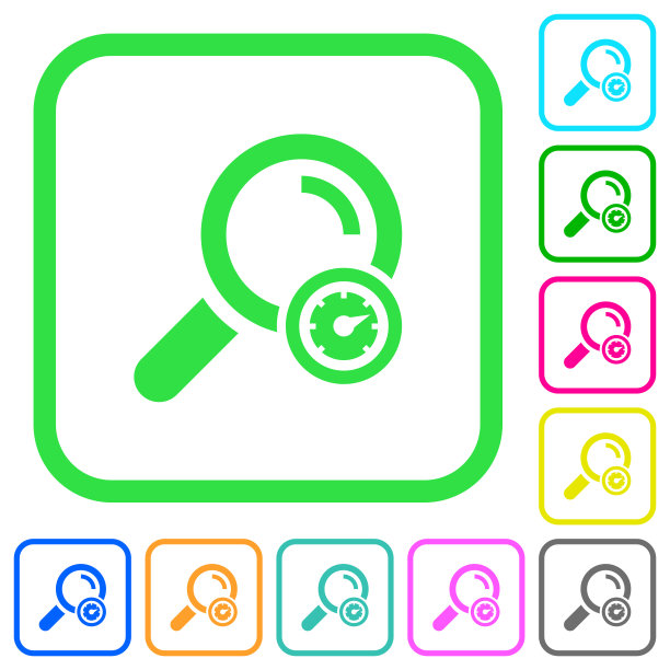 搜索引擎优化生动的彩色平面图标图片下载