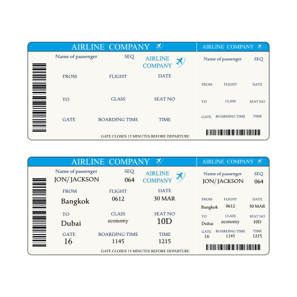 登机牌模板,图片下载