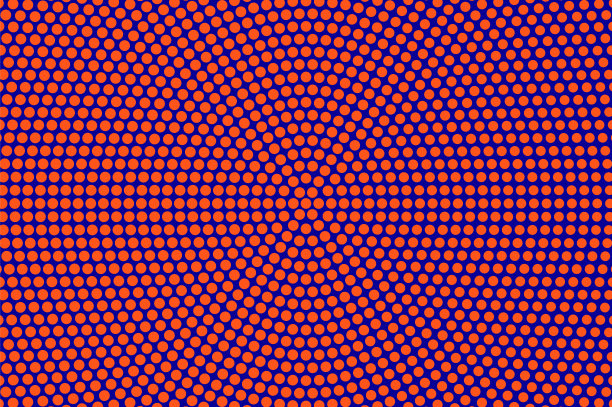 蓝橘点半色调。圆形超大点图案。半色调矢量背景。图片下载