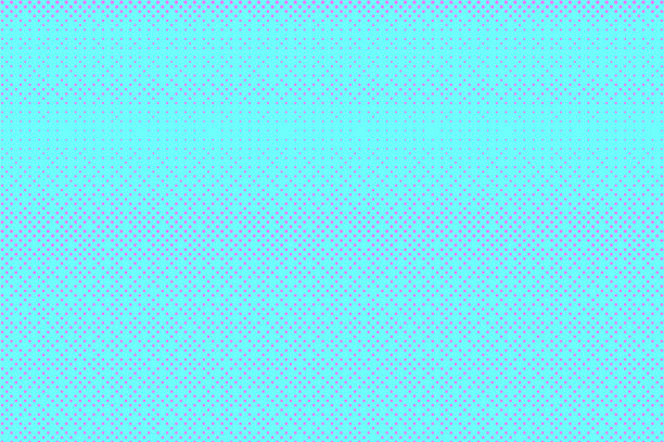 蓝粉点半调。微妙的规则点梯度。半色调矢量背景。图片下载