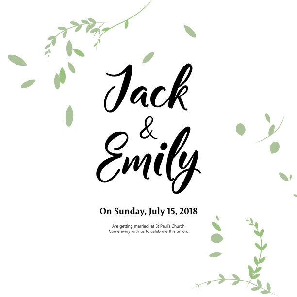 春天的婚礼背景是美丽的树叶图片下载