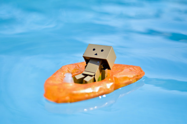 游泳池里的玩具特写镜头图片下载