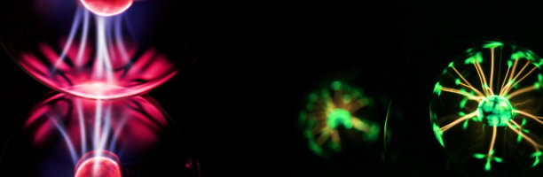 电力火球。电磁波的抽象照片。图片下载