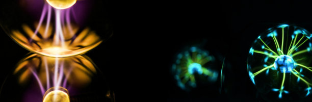 电力火球。电磁波的抽象照片。图片下载