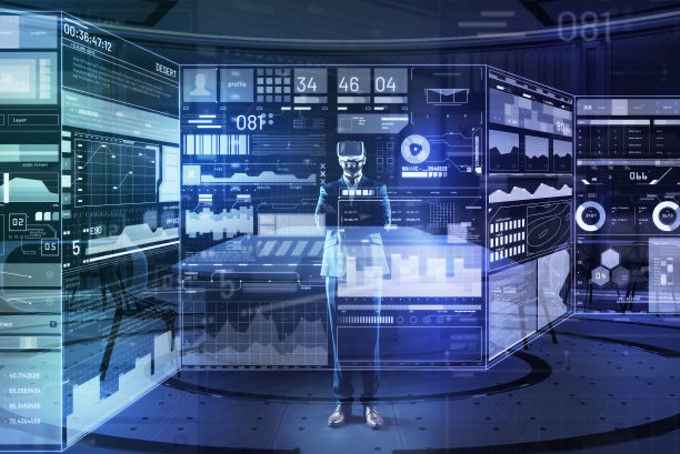 双臂交叉，戴着虚拟现实眼镜的快乐男人图片下载