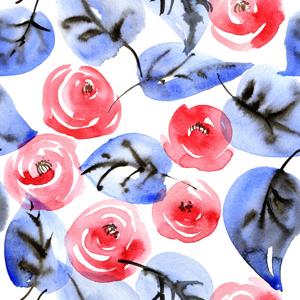 红玫瑰图案素材图片