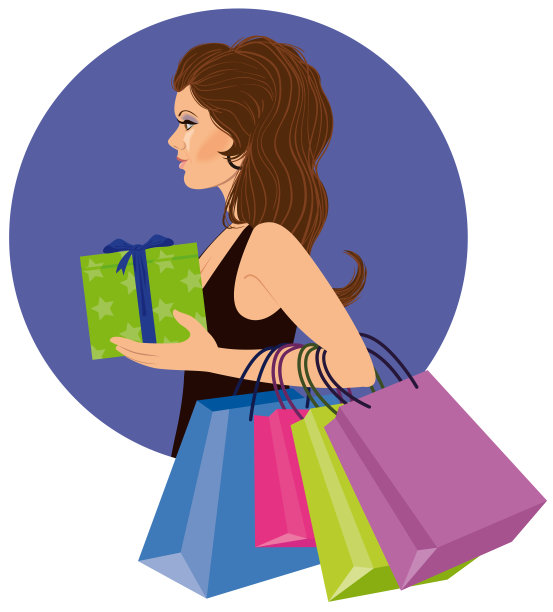 女人购物的图标图片下载