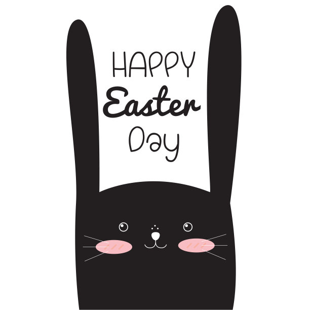 和复活节兔子一起过复活节快乐。图片下载
